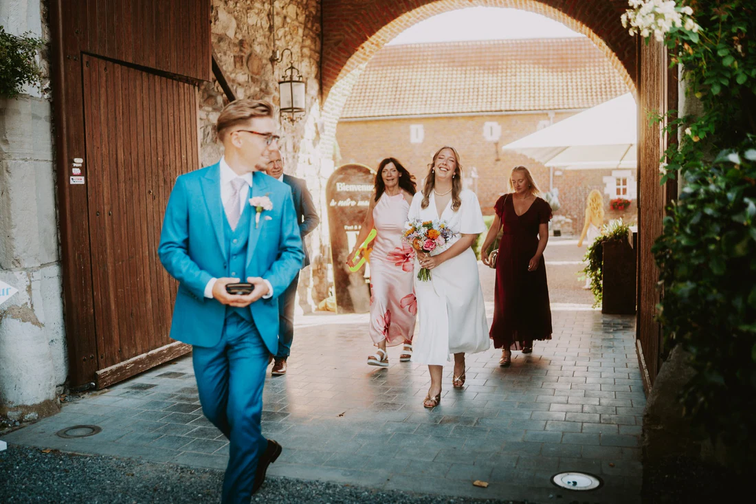 Aude & Paul à la Ferme Château du Sart, moment de mariage par Gautier Collet