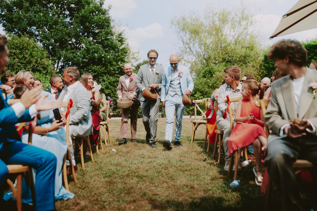 Aude & Paul à la Ferme Château du Sart, moment de mariage par Gautier Collet