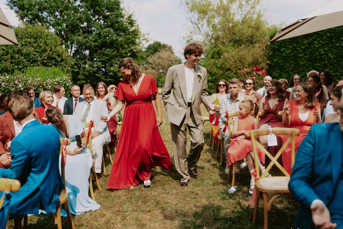 Aude & Paul à la Ferme Château du Sart, moment de mariage par Gautier Collet