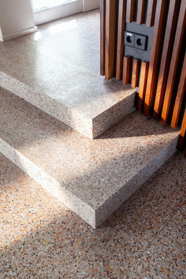 BOW Design · Terrazzo au Luxembourg, photographie d'architecture par Gautier Collet
