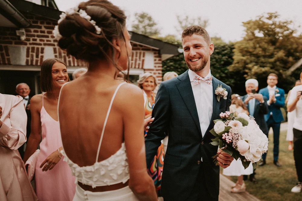 Margaux & François au Domaine de Bronromme, à Theux, moment de mariage par Gautier Collet