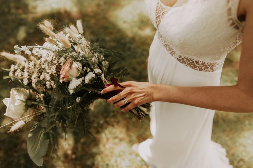 Bouquet de mariée séché, un détail soigné