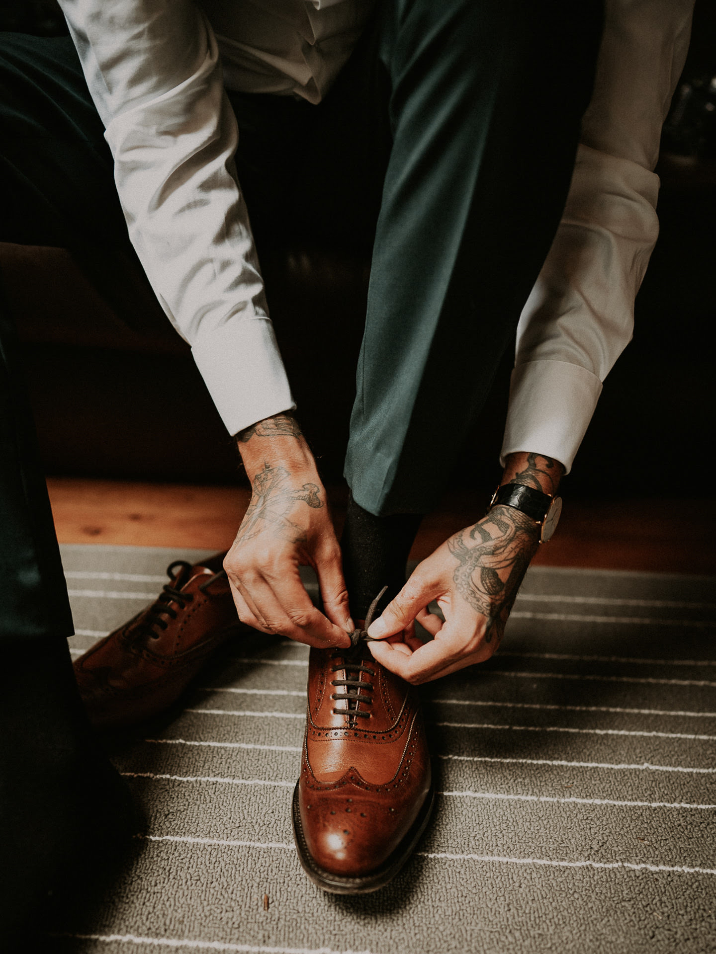 préparatif homme chaussure